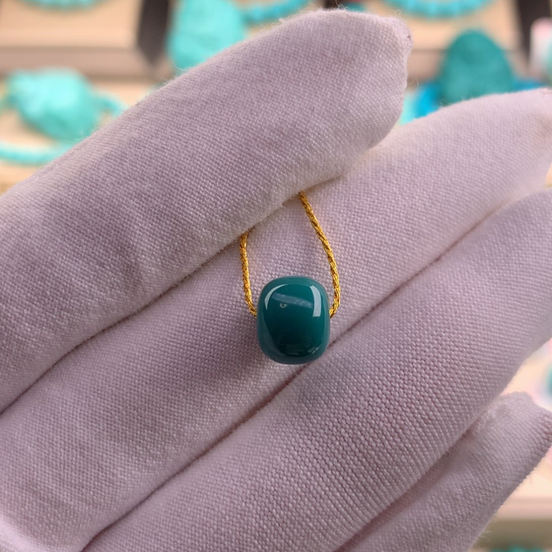 绿松石珠宝奇石未镶嵌8.8×7.3