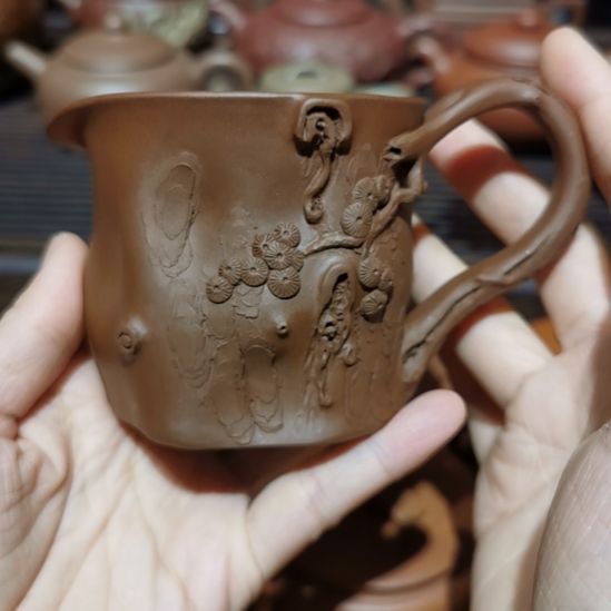 紫砂茶壶松桩公道杯180毫升