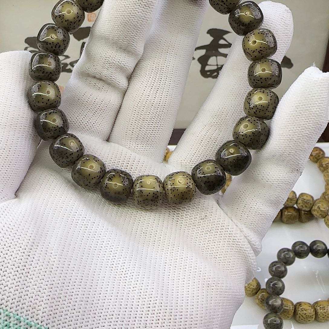 手串星月菩提卡10.5绿幽灵散星无烟花