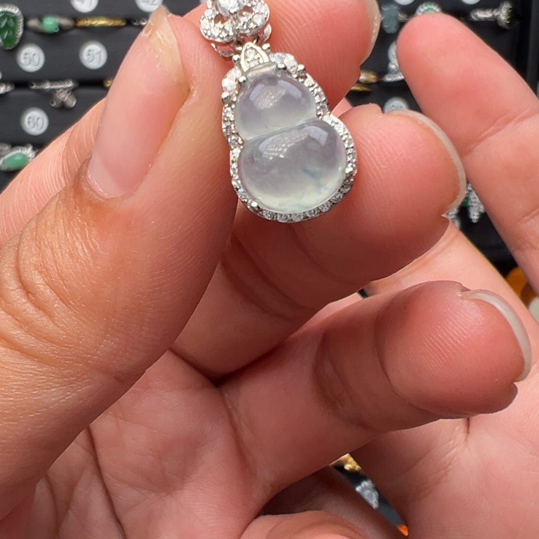 翡翠银S925镶嵌颈饰X*吊坠