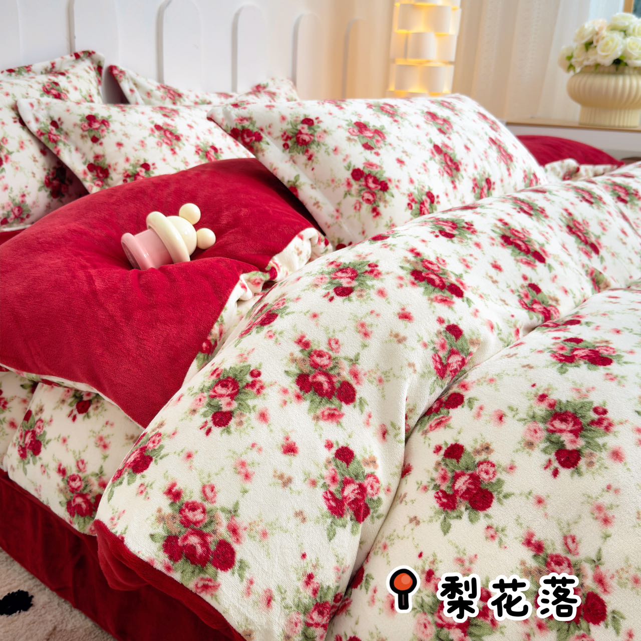 2025新款高克重双面牛奶绒床盖款加绒四件套