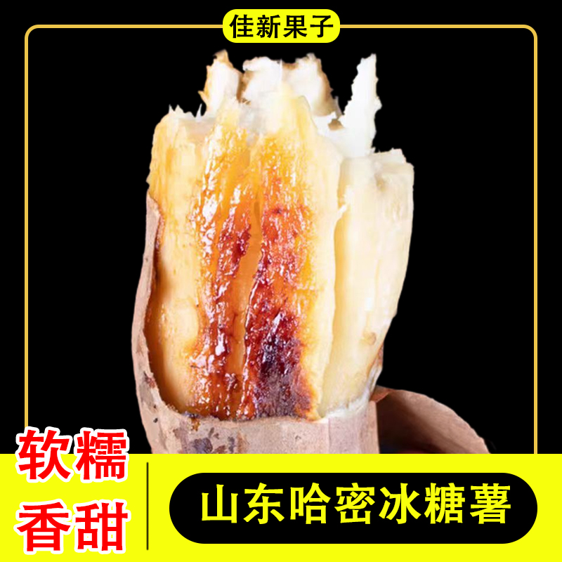 正宗山东新鲜白哈蜜薯地瓜白心白瓤番薯冰糖薯无筋无丝软糯香甜