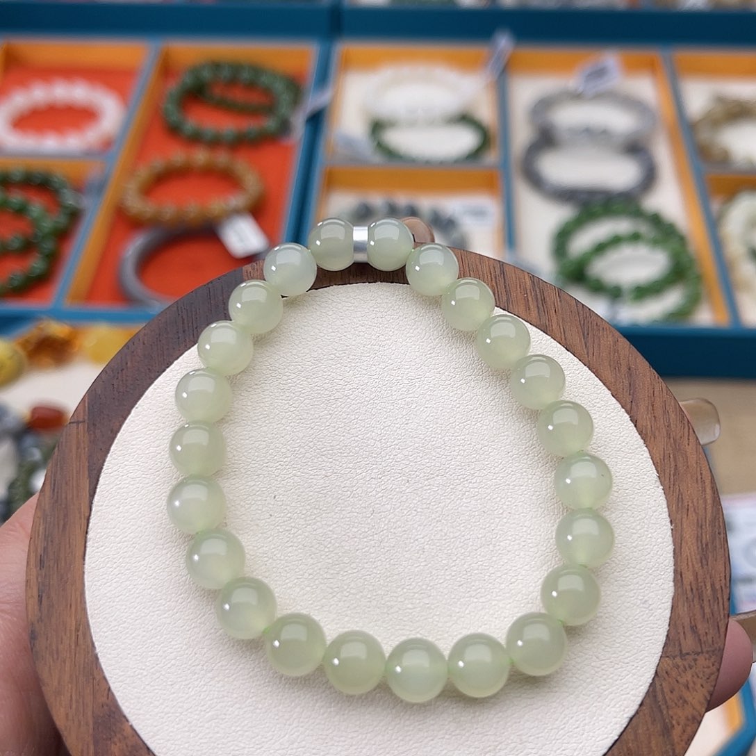 和田玉未镶嵌手串Z27卡8