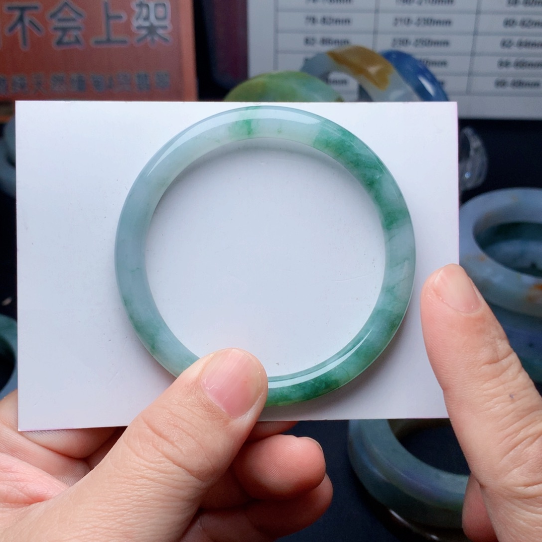 定制翡翠手镯未镶嵌58-60叮当