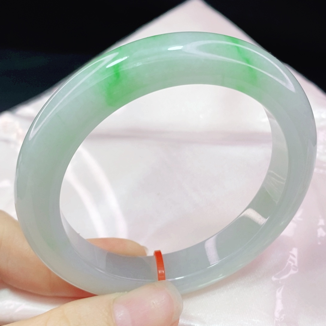 未镶嵌手镯翡翠53.6正圈