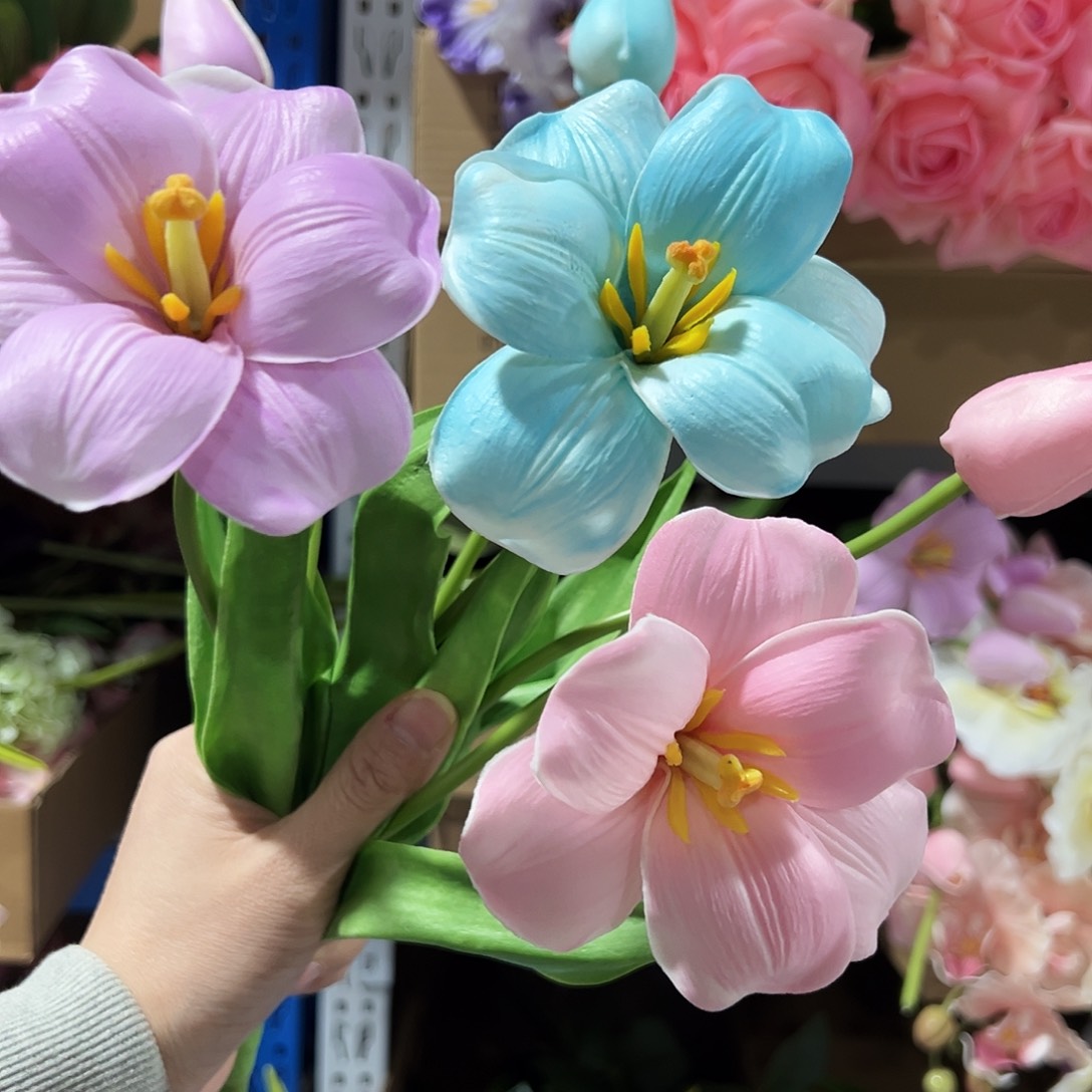 3枝混色2头布朗尼花。