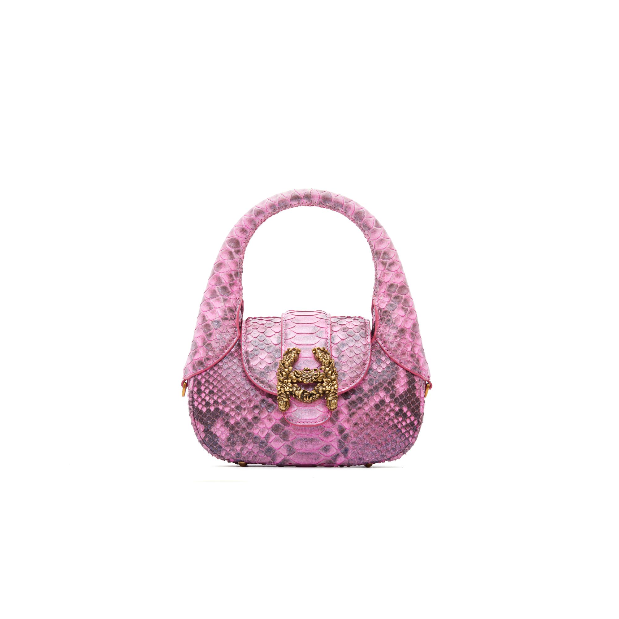 【CHICO专属】黑粉蛇皮蜥金包,小号D5AE10321004