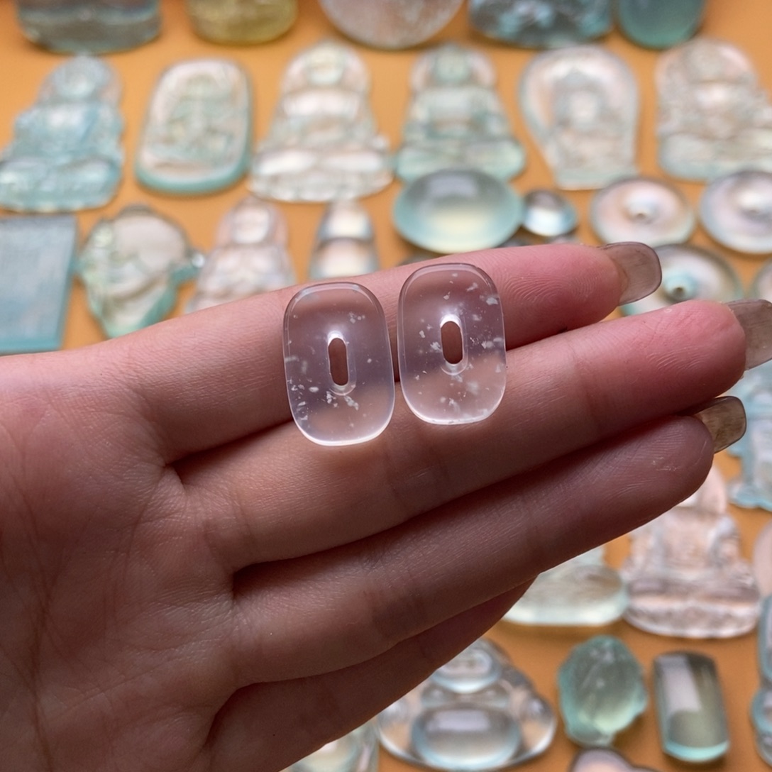 蛇纹石玉吊坠(不含链)未镶嵌方扣