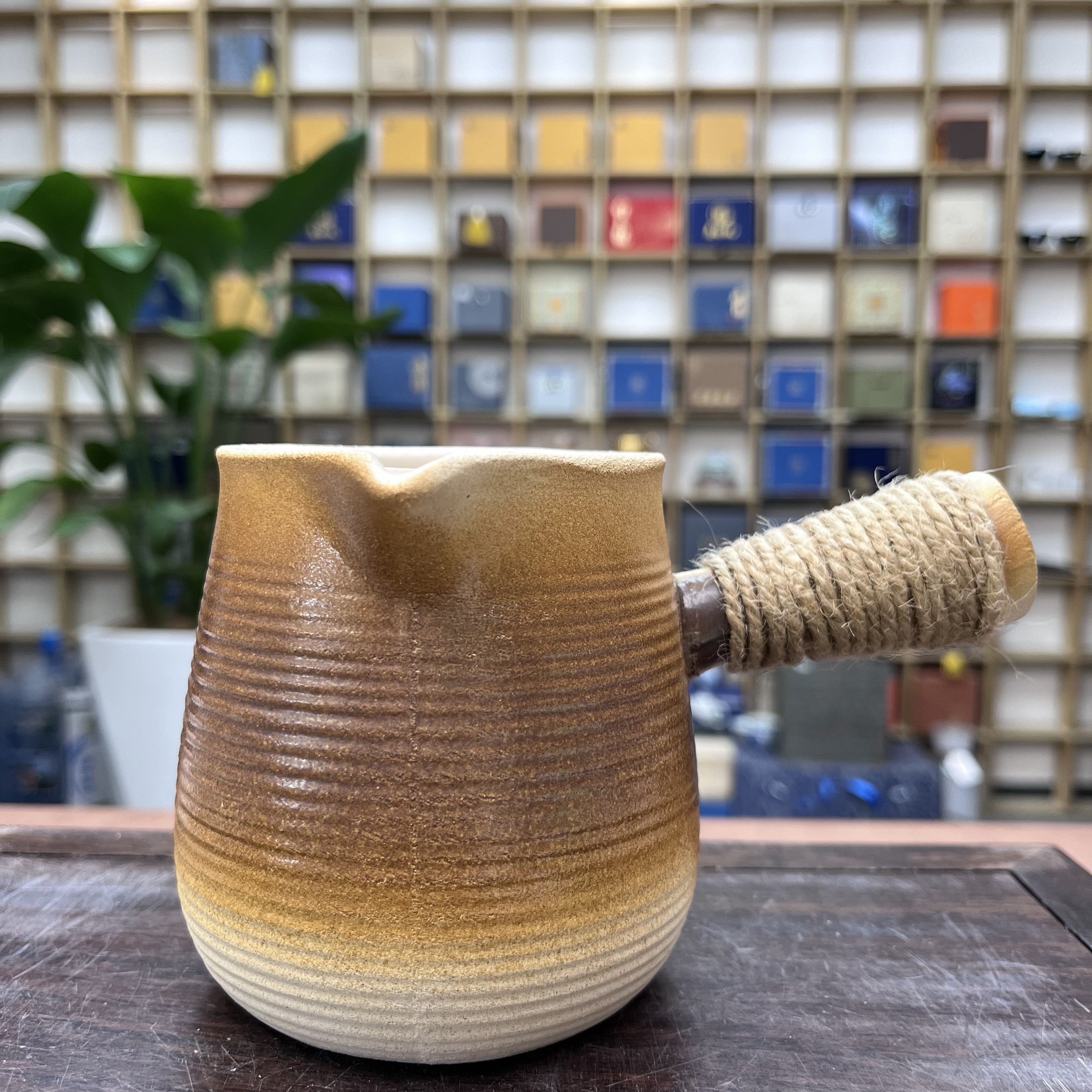 粗陶侧把煮茶公道-ZH558（众）