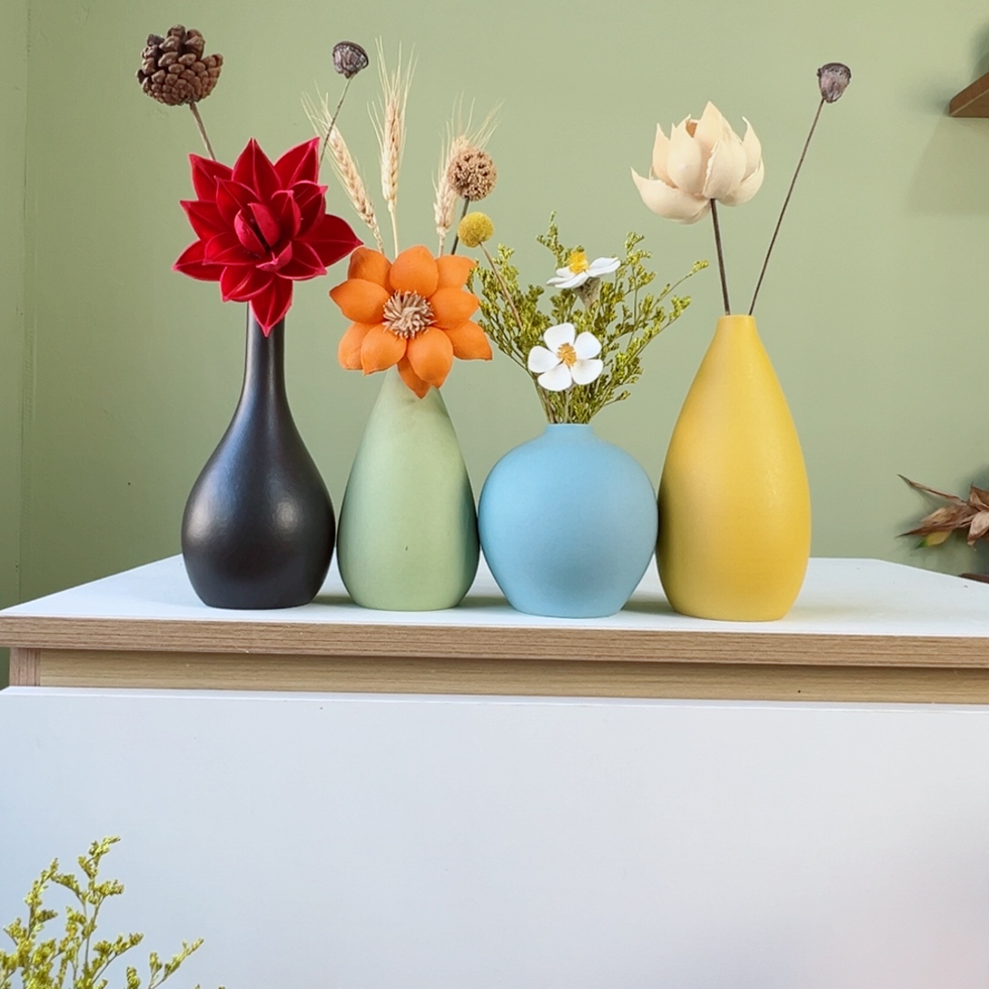 摆件陶瓷花瓶带花高度20-30厘米左右