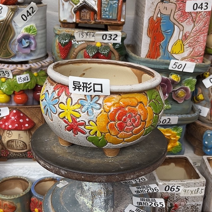 粗陶材质多肉花盆