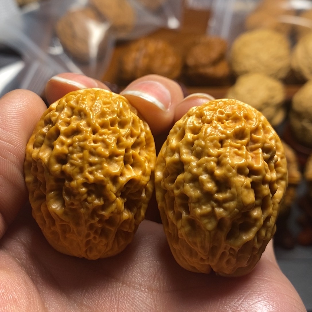 文玩核桃把件34尺爆米花