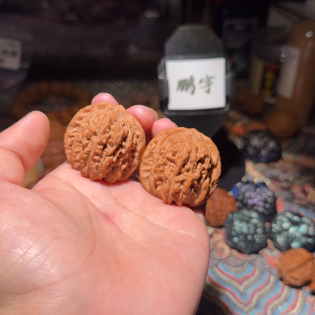 甜***板文玩核桃把件646号40蓟县四座楼文玩核桃