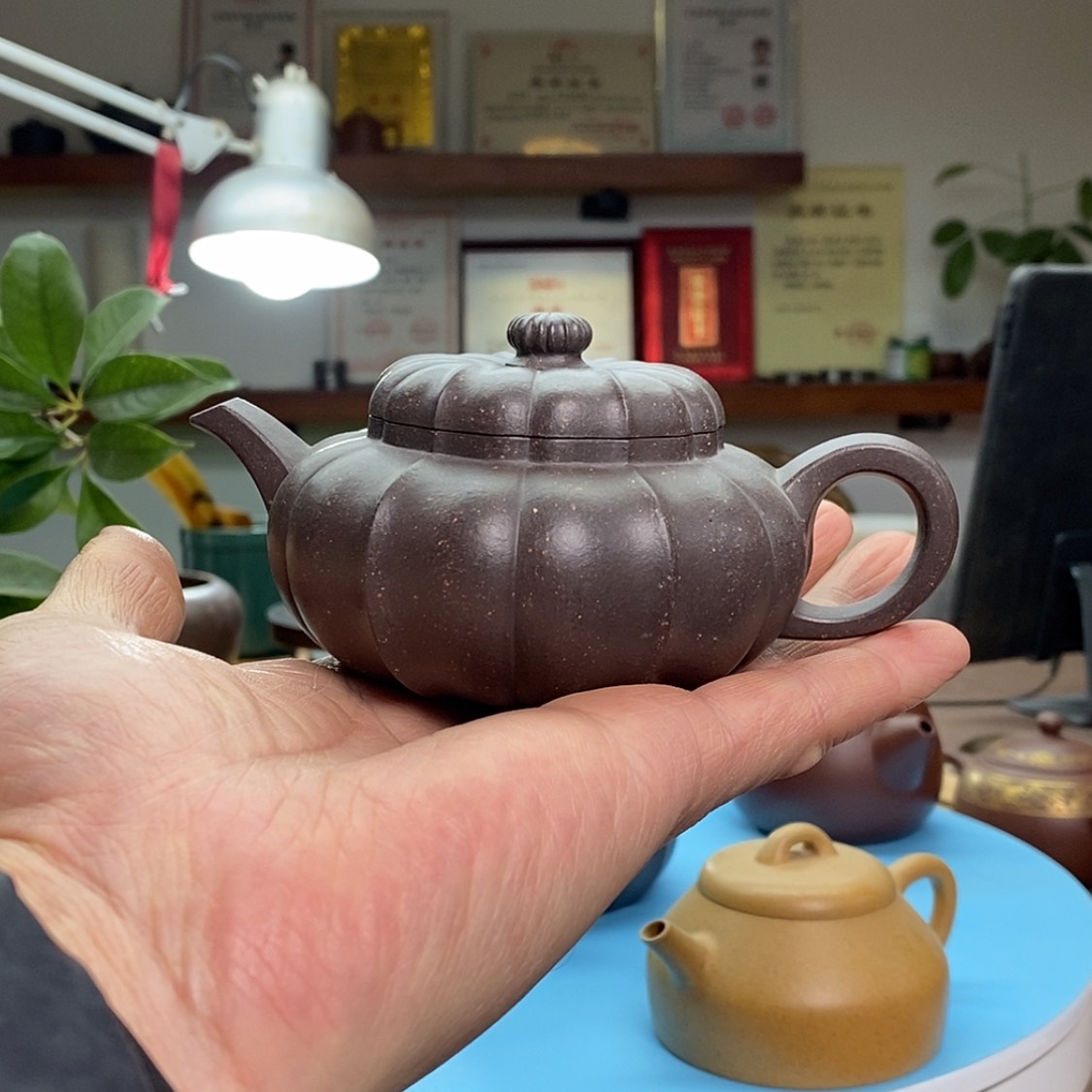 【闪购商品】紫泥茶壶菱花仙子:180CC裴顺良:国高工