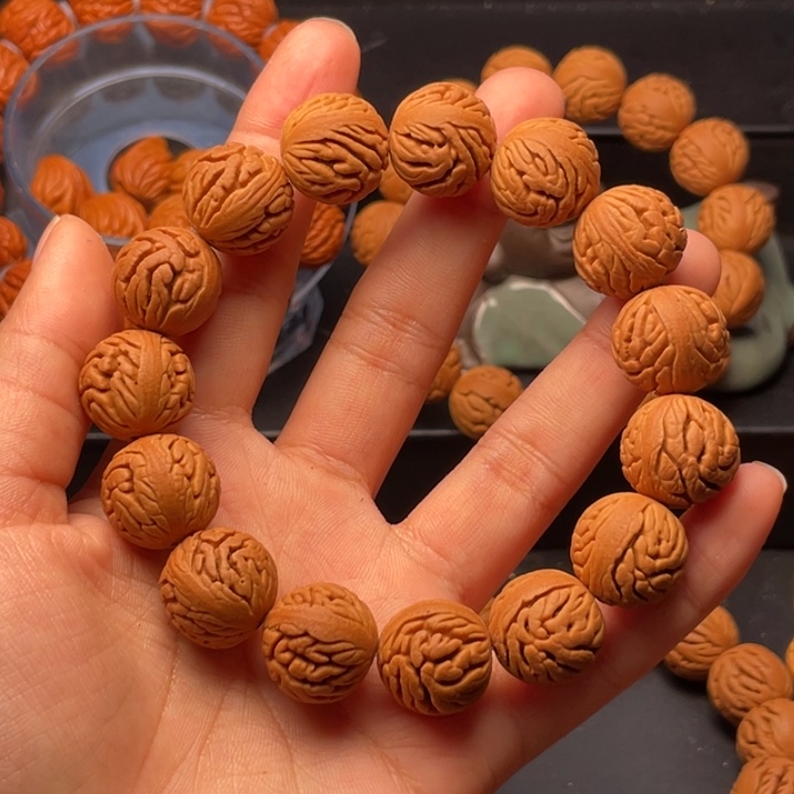 桃核手串绣球桃核16