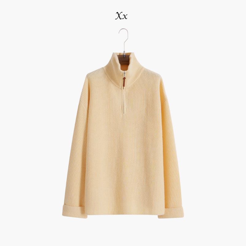 【奶油泡芙】秋冬全羊毛元宝针针织外套上衣-25186