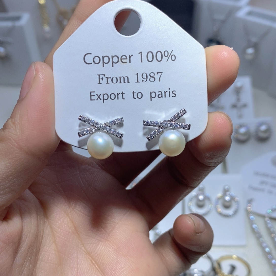 淡水珍珠未镶嵌耳坠