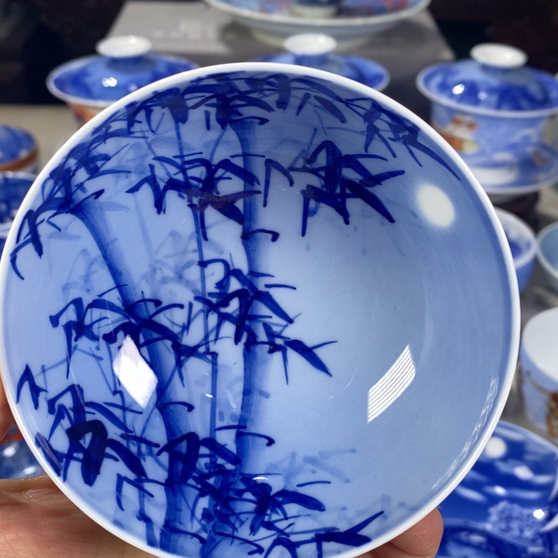 青花竹子主人杯杯
