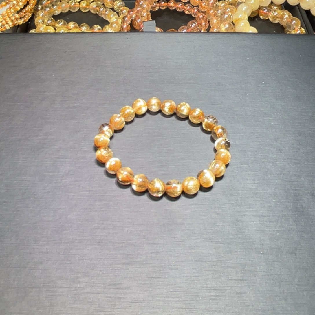 砚***金水晶手链未镶嵌金钛晶