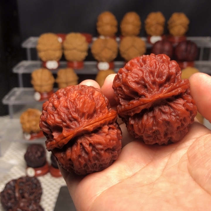 心***风把件文玩核桃225龙鳞战甲