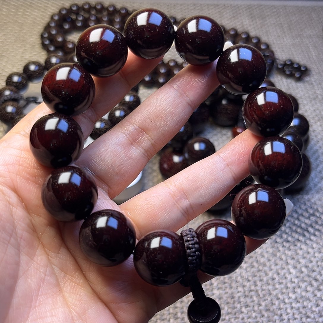 烘***林檀香紫檀（小叶紫檀）1.8 13颗多星