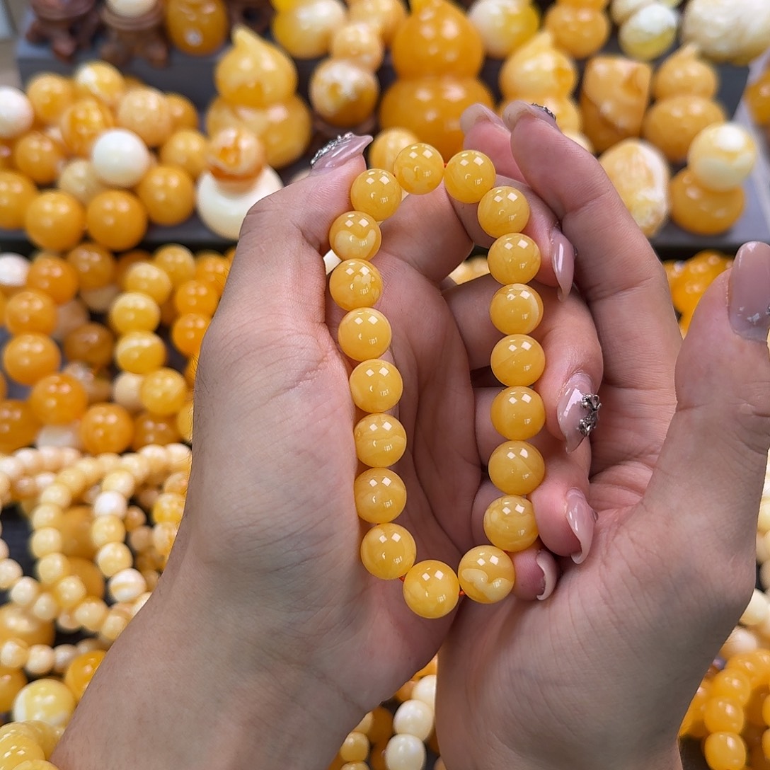 蜜蜡未镶嵌珠宝奇石同料12mm