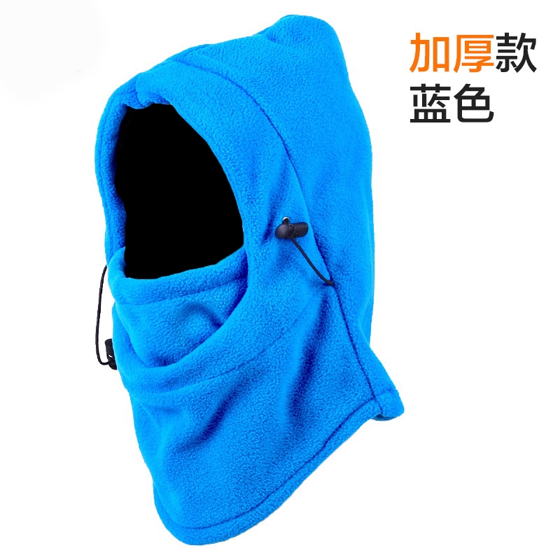外贸男士女士情侣帽头套冬季多功能户外骑行运动抓绒防寒保暖帽子