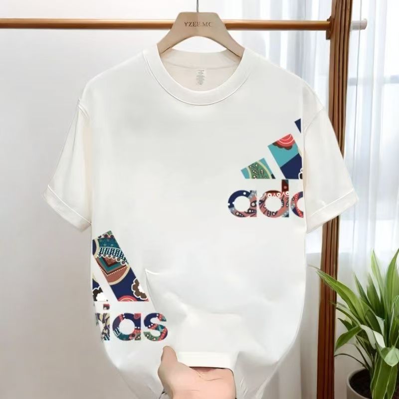 修身圆领纯棉短袖男休闲ins帅气百搭外穿上衣打底衫