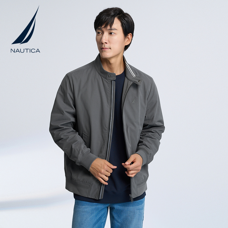 诺帝卡/NAUTICA男装夹克外套春夏款防轻溅水立领薄夹克外套JO3313