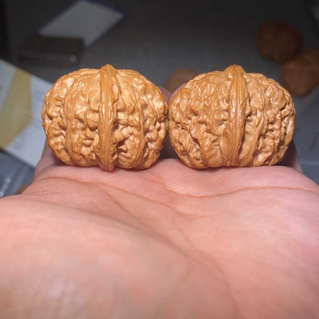 把件桃核33尺白狮子