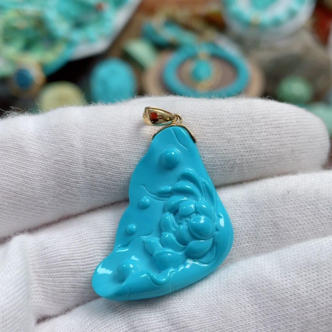 绿松石珠宝奇石未镶嵌