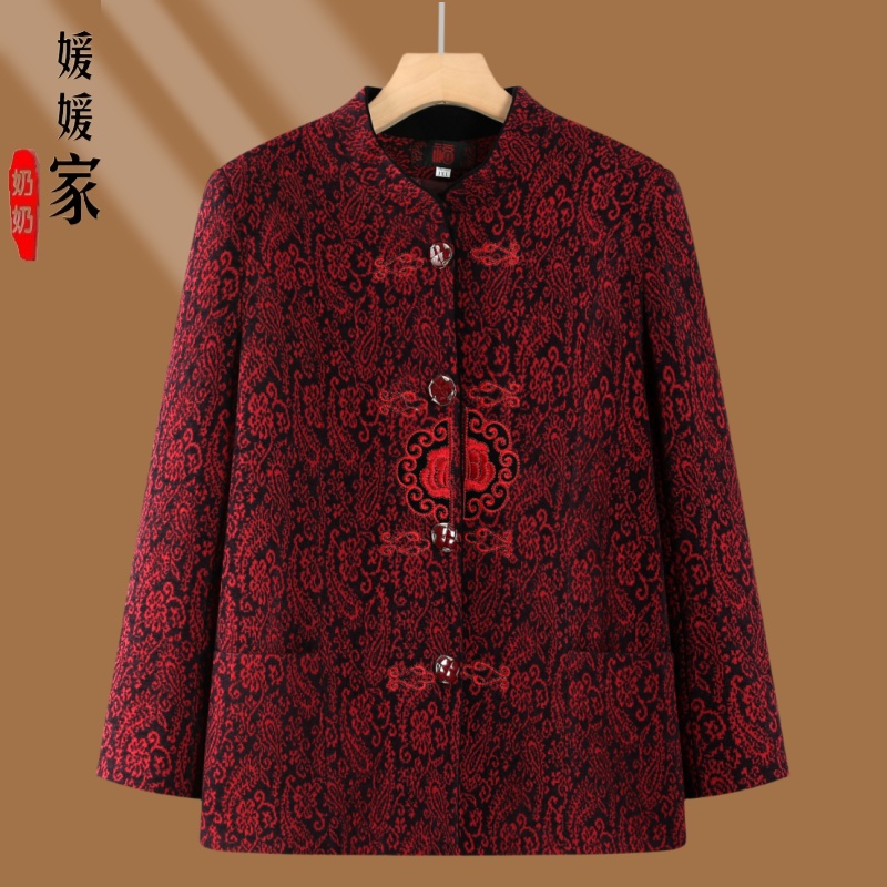 中老年人秋装上衣妈妈新款外套中老年春秋60老太太奶奶洋气衣服女