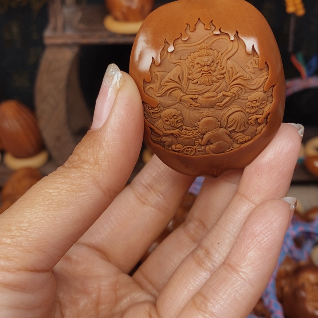 夏***至橄榄核手串/手链钟馗单颗00678