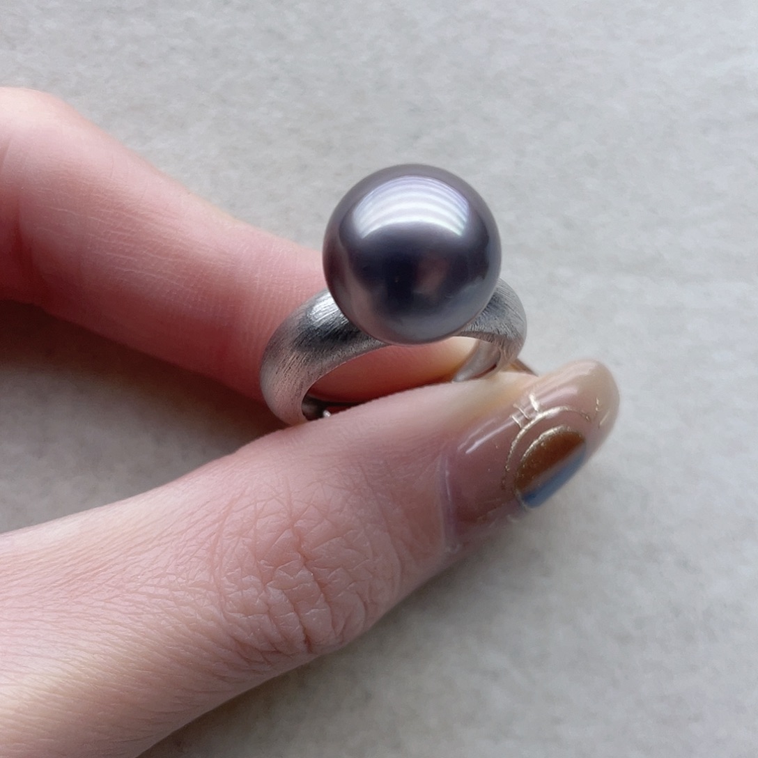 戒指82银S925镶嵌海水珍珠