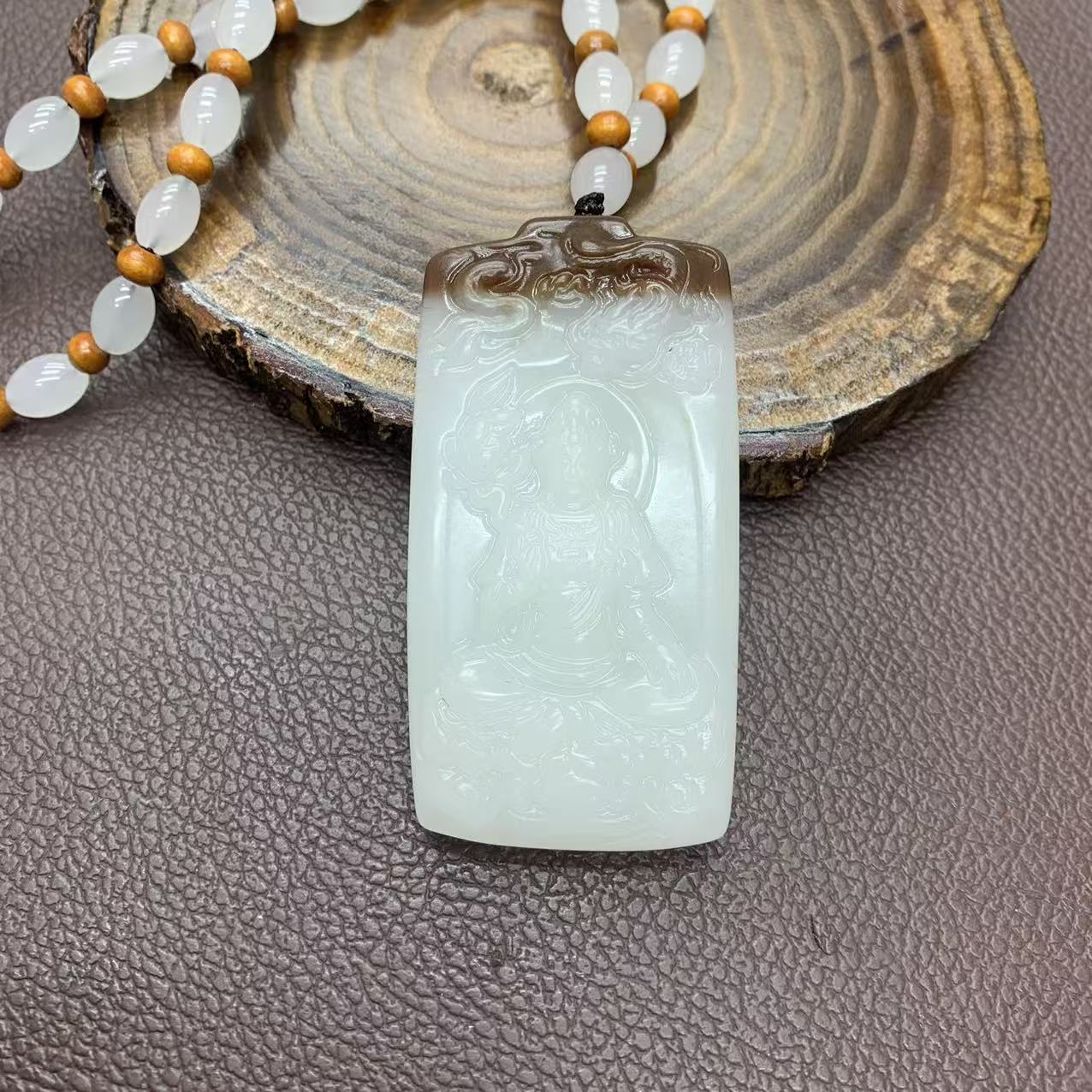高品质新疆满糖牌头观音吊坠4*7-气质-百搭-时尚
