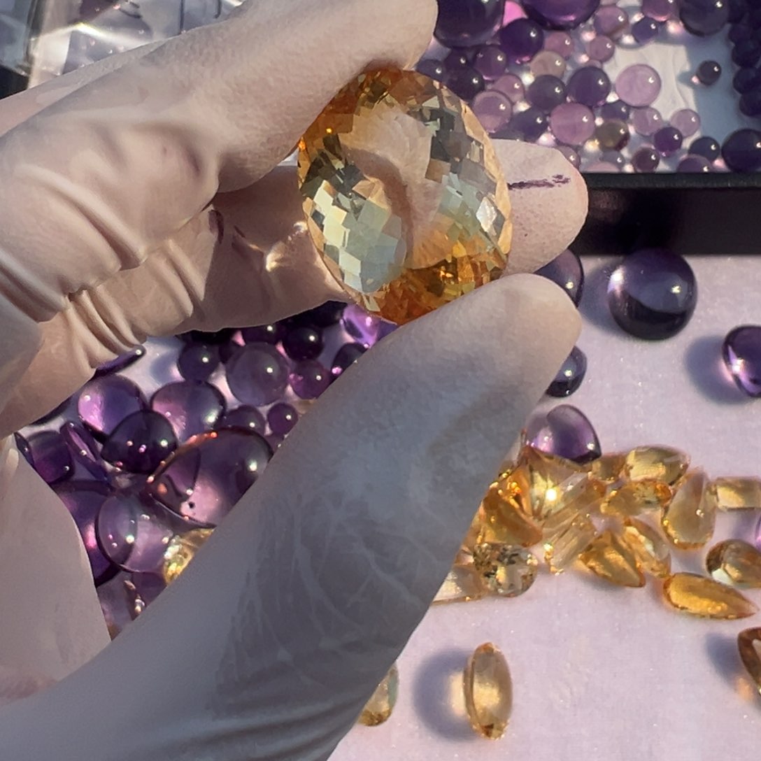 水晶黄水晶打孔定制不退换未镶嵌R****n