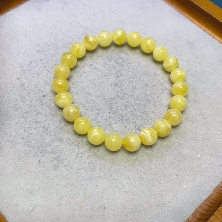 蜜蜡裸石未镶嵌手串
