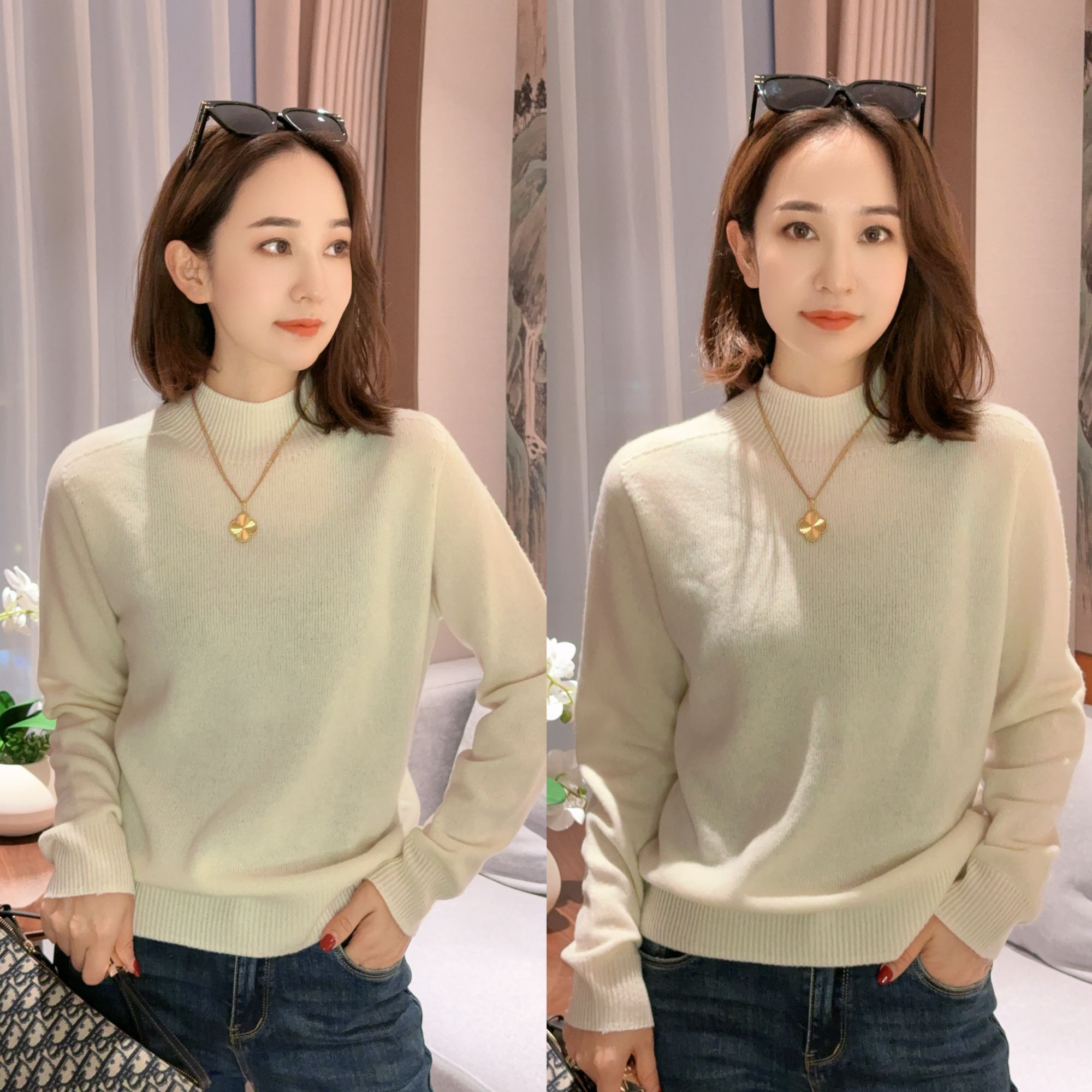 【锁温小衫】羊绒羊毛秋冬时尚百搭套头针织衫XY241880 JDND轩羽