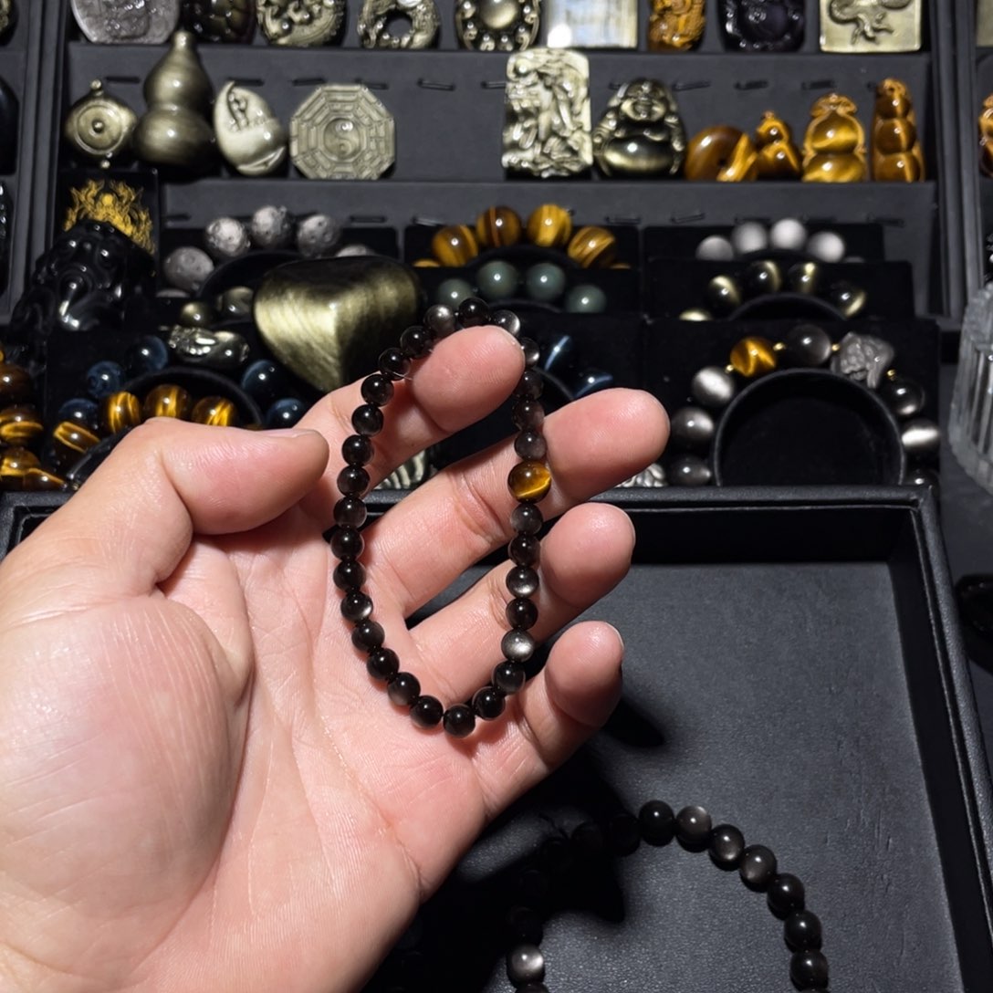 未镶嵌黑曜岩珠宝奇石小*皮