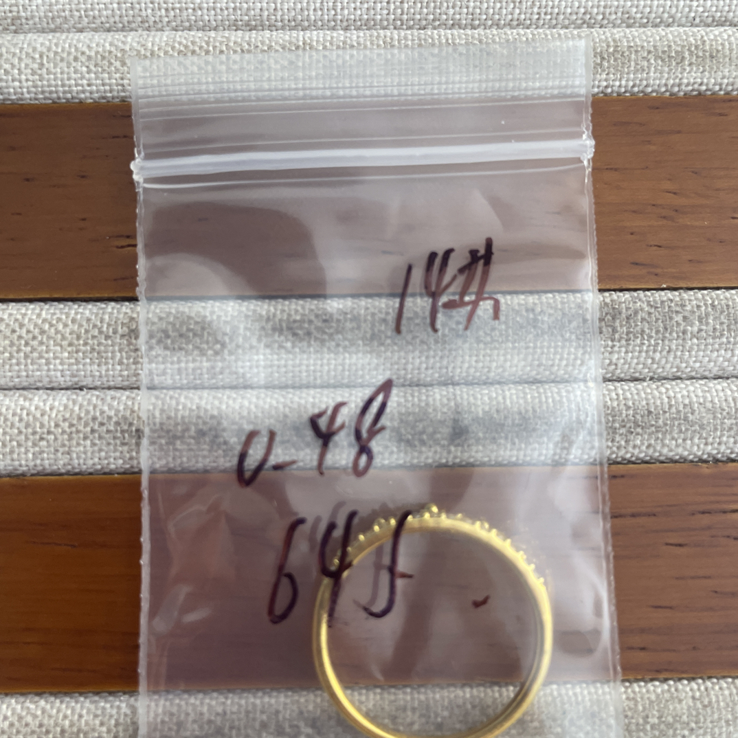 克重0.48 14号 皇冠6D戒指 足金999