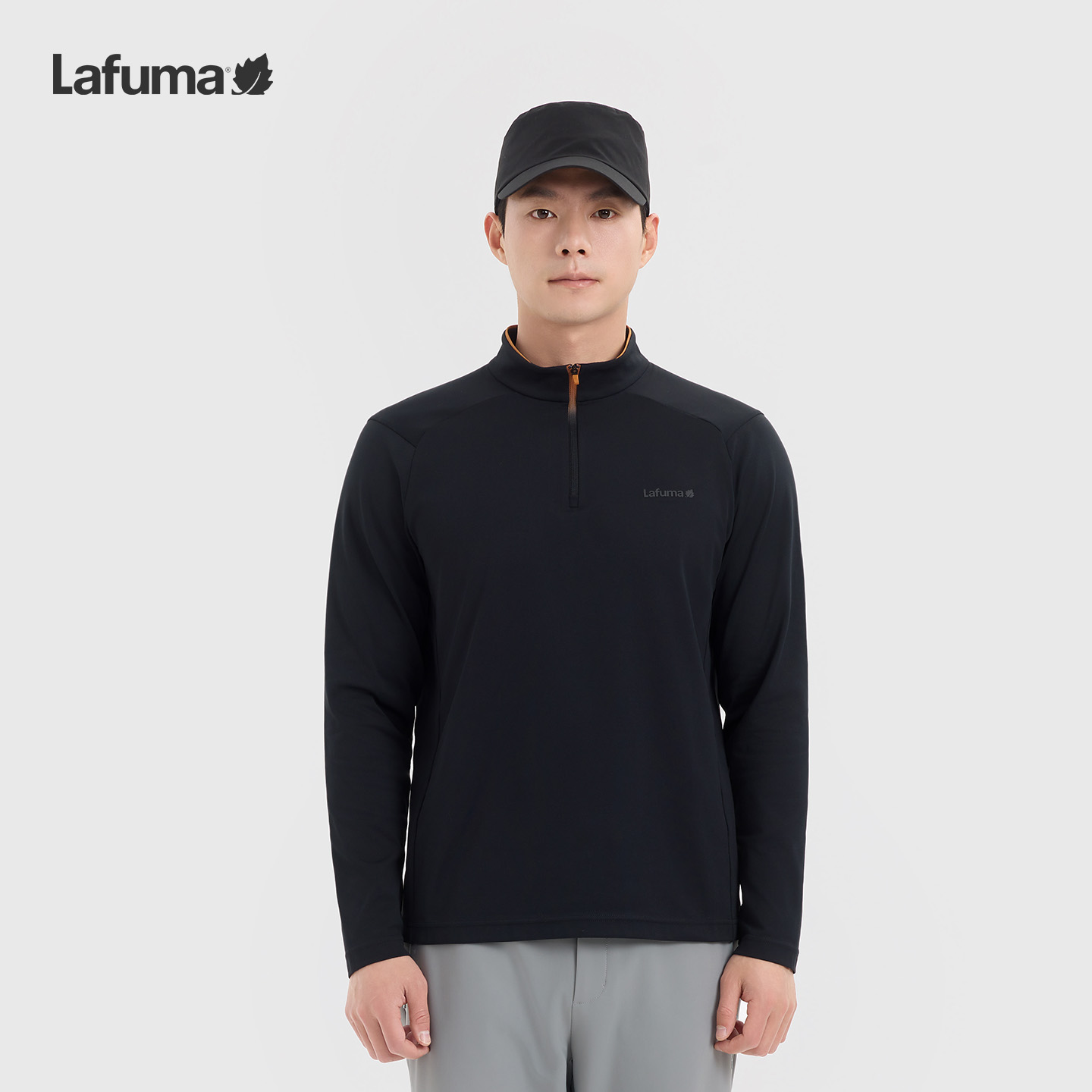 LAFUMA乐飞叶户外25秋冬半拉链长袖T恤男保暖打底衫上衣LMTS5CL81