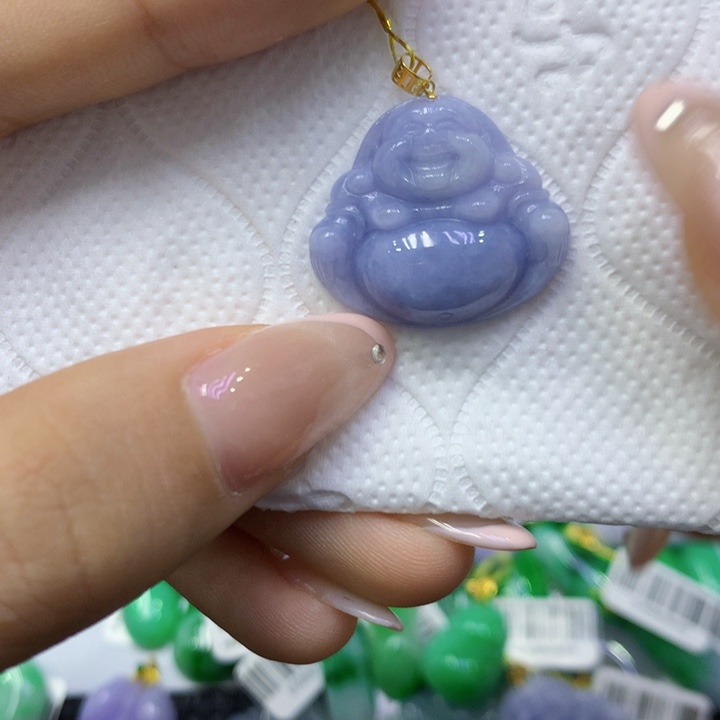 颈饰18K金镶嵌翡翠