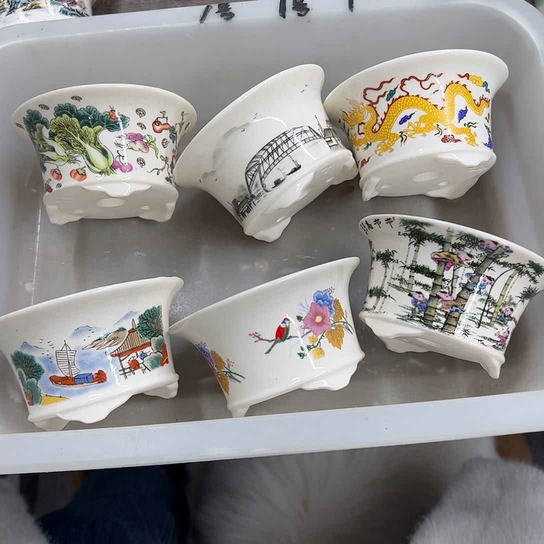 紫砂花盆1号瑕疵6个9.5/5cm