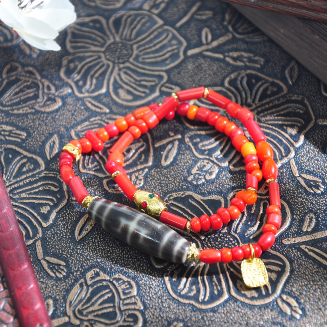 非金属布艺手链  【千万福】无界珠珠配雪八双圈手串-A1892302