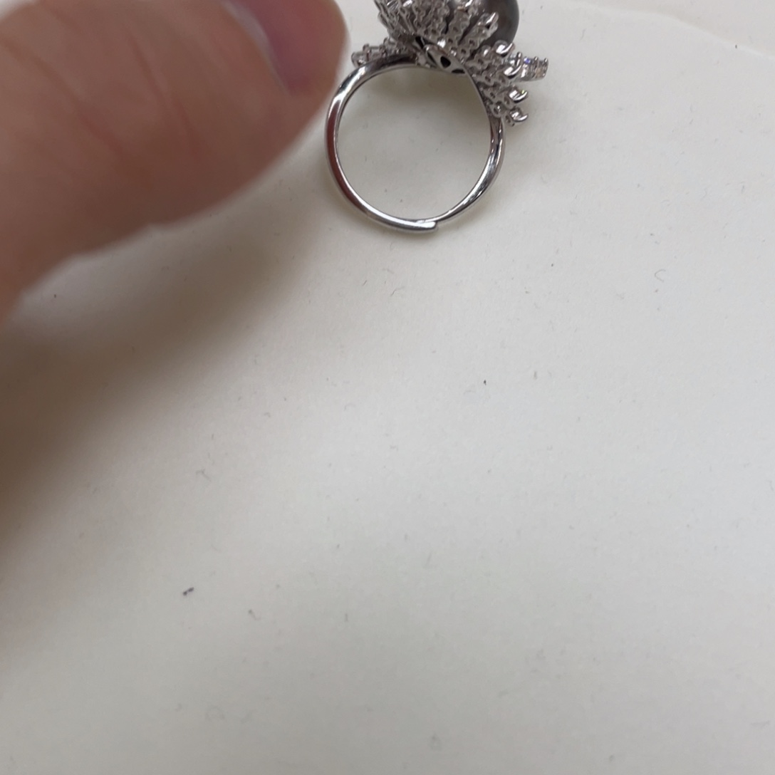 海水珍珠戒指银S925镶嵌