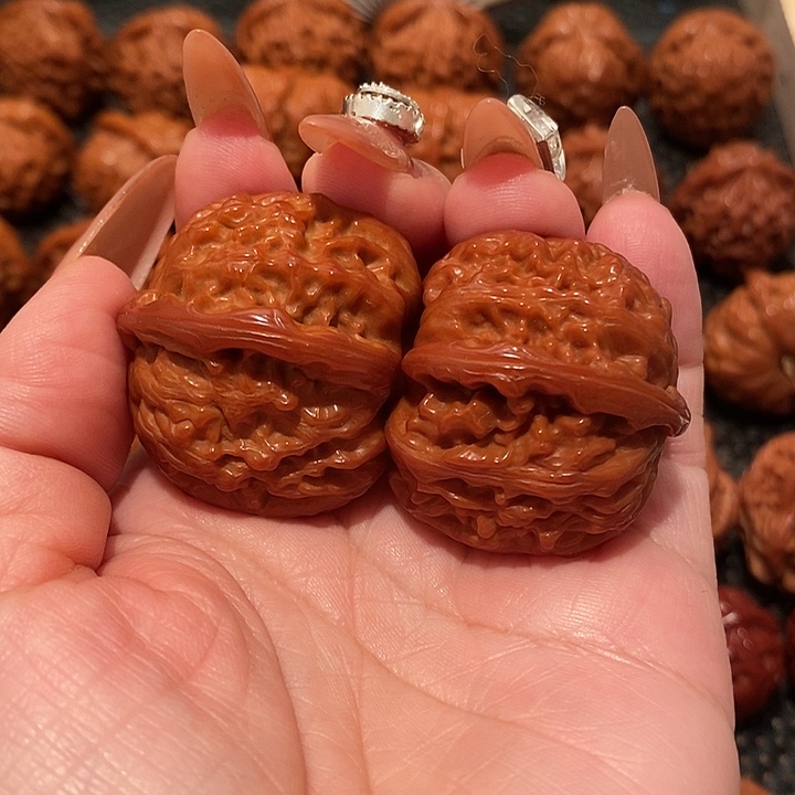 ****]吊坠文玩核桃白狮子0873