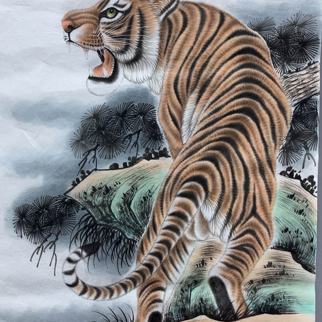国画国画老师手绘作品