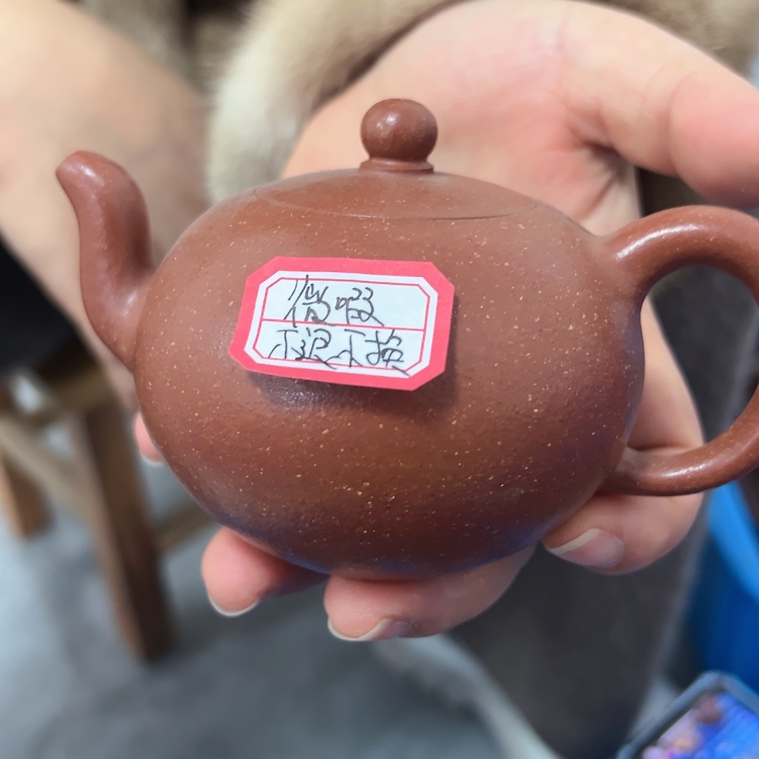 紫砂茶壶黄龙山原矿红降坡175
