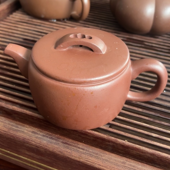 茶壶紫砂紫泥手工汉瓦