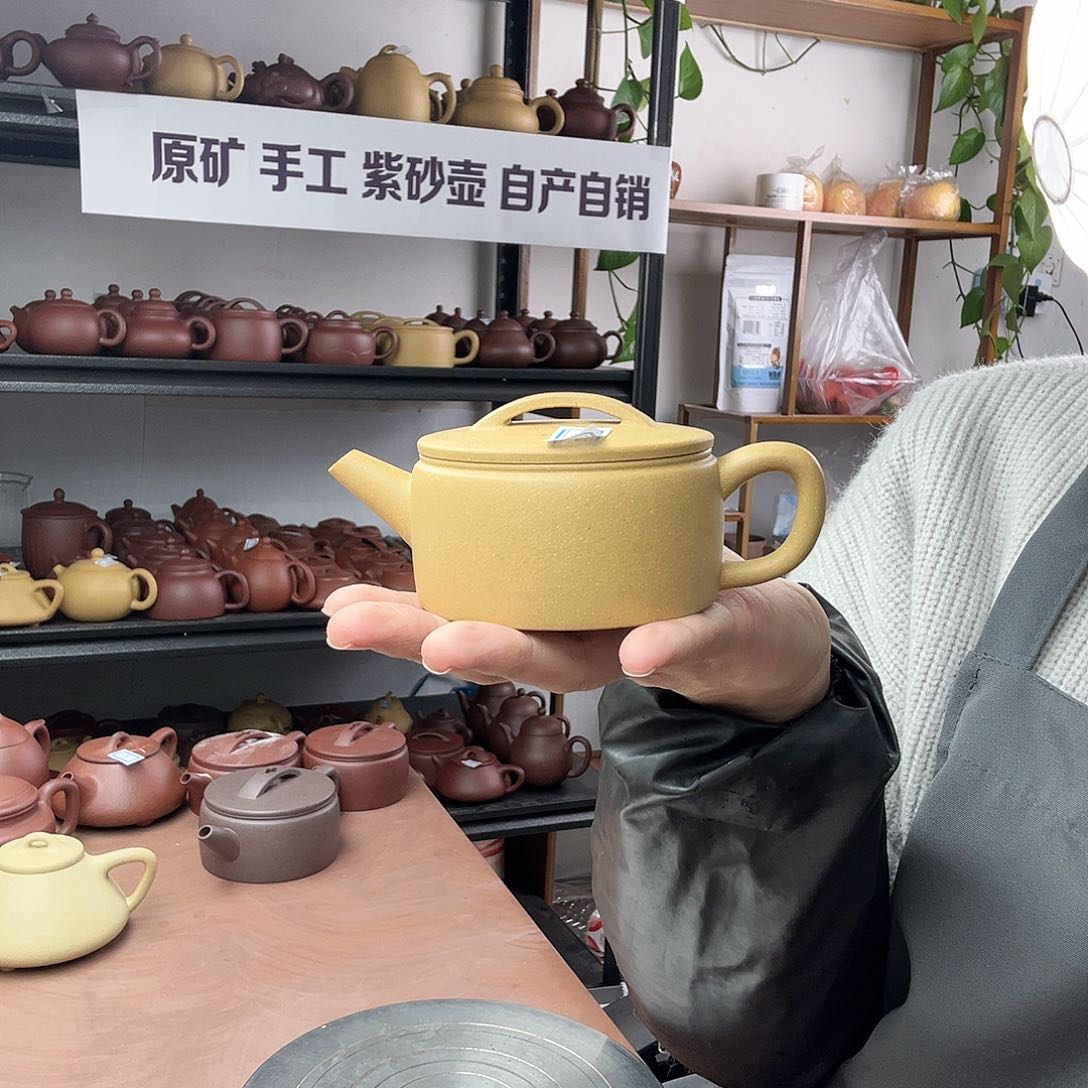紫砂茶壶黄金段汉瓦壶